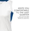 Augusta Sportswear Womens Step-Back Basketball Jersey, White/Royal, XS view 4