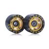 CLAS FOX 95A Speed/Derby Wheels Aluminum Roller Skate Wheels Indoor Roller Replacement wheel (Set of 8) (Black PU Gold Core) view 1