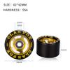 CLAS FOX 95A Speed/Derby Wheels Aluminum Roller Skate Wheels Indoor Roller Replacement wheel (Set of 8) (Black PU Gold Core) view 3