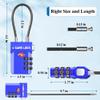 SURE LOCK TSA Approved Cable Luggage Lock TSA Locks for Luggage with Visual Inspection Indicator, Resettable 3-Digit Combination, Zinc Alloy Body for Suitcases, Backpacks, Gym Lockers(Blue 2 Pack) view 4