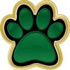 Crown Awards .75" x.75 Paw Print Pins, Paw Print Lapel Pins Great Green Paw Insert Pin for School Events Gold 50 Pack Prime view 1