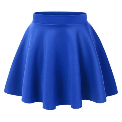 MBJ WB829 Womens Basic Versatile Stretchy Flared Casual Midi Skater Skirt XXXL Royal_Brite