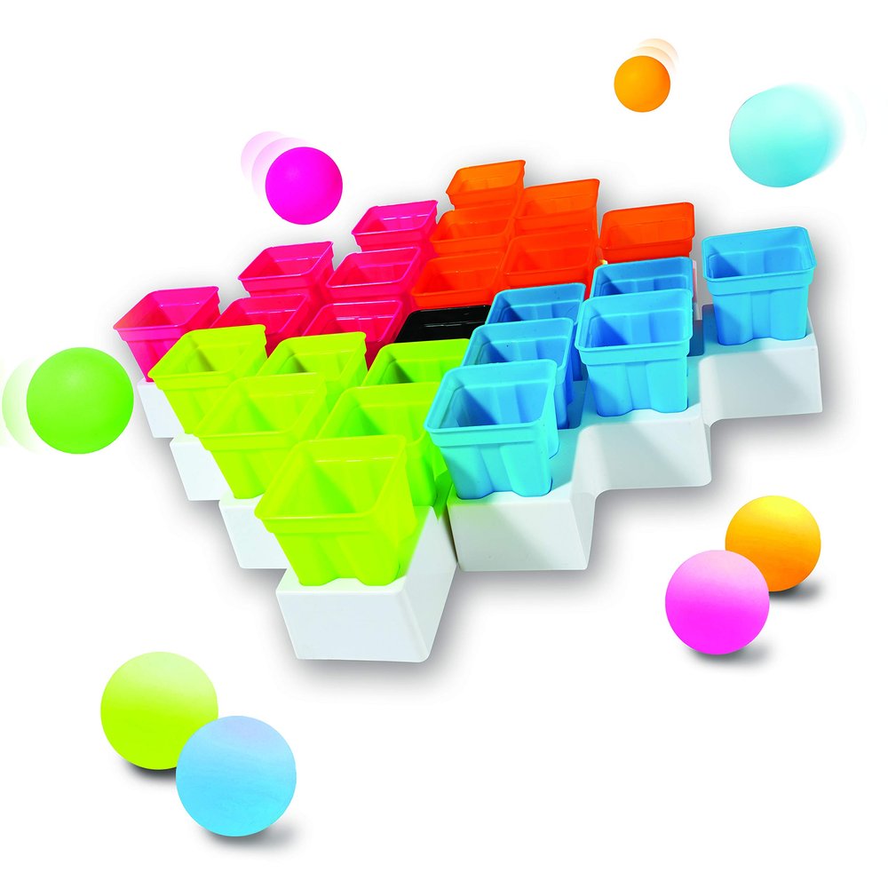 Franklin Sports Battle Buckets Pong Game - Fast Paced Four Player Ping Pong Game - Fun for Kids and Families - Its a Game of Skill, Strategy, Change and Its Addictive!