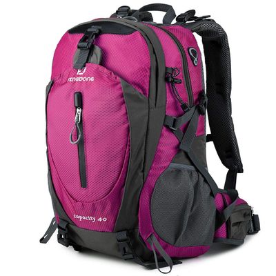 FENGDONG 40L Waterproof Lightweight Outdoor Daypack Hiking,Camping,Travel Backpack for Women Men Pink