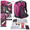 FENGDONG 40L Waterproof Lightweight Outdoor Daypack Hiking,Camping,Travel Backpack for Women Men Pink view 3