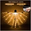 iMucci LED Lights Belly Dance Isis Wings - Bellydance Glow Angel dance Wings with Telescopic Sticks Flexible Rods for Adults and Child Yellow view 3