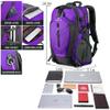 FENGDONG 40L Waterproof Lightweight Outdoor Daypack Hiking,Camping,Travel Backpack for Women Men Purple view 2