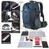 FENGDONG 40L Waterproof Lightweight Outdoor Daypack Hiking,Camping,Travel Backpack for Men Women Blue view 2