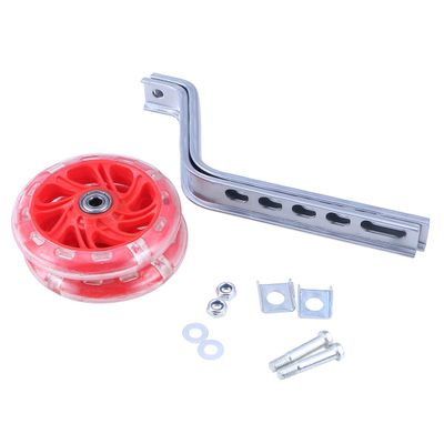 1Pair Bikes Training Wheels for Children Universal Balance Auxiliary Wheel Silent Flash Kid Bicycle Training (Red)