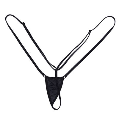 easyforever Women's Sexy One Piece Sling Shot Strappy Y-Back Micro Bikini Bodysuit Monokini Swimsuit Black Type A One Size
