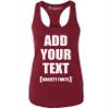 Women Custom Tank Top Add Your Text Design Your Own Printing Personalized Racer Tank Cardinal Red view 1