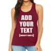 Women Custom Tank Top Add Your Text Design Your Own Printing Personalized Racer Tank Cardinal Red view 2