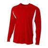 A4 Sportswear Adult Medium Scarlet/White Cooling Long Sleeve view 1
