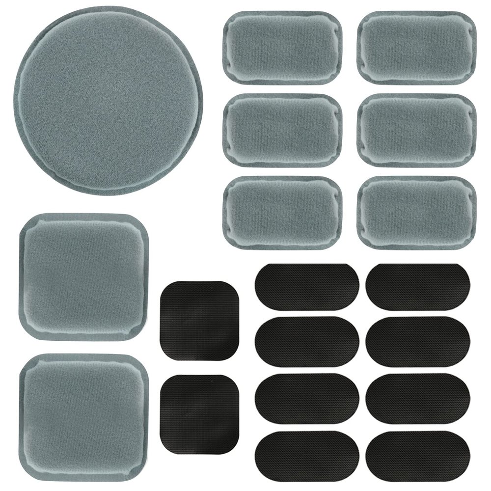 AOUTACC Universal Airsoft Helmet Pads, Replacement Foam Padding Kits Set Accessories Mats for FAST/MICH/ACH/USMC/PASGT Helmets (Memory Foam, Light Gray)