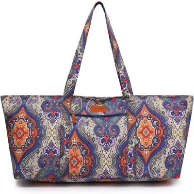 ELENTURE Large Yoga Mat Bag for Women Men, Travel Gym Bag for Pilates Office Beach Workout, Yoga Mat Tote Carrier with Mat Strap for 1/4" 1/2" Thick Exercise Yoga Mat