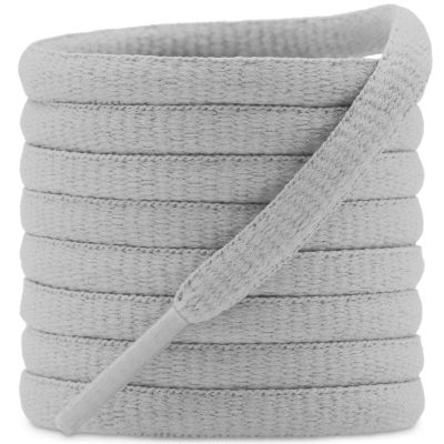 DELELE 2 Pair Oval Shoes Laces Half Round 1/4" Athletic Shoelaces Shoe Strings Gray -59 inch