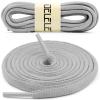 DELELE 2 Pair Oval Shoes Laces Half Round 1/4" Athletic Shoelaces Shoe Strings Gray -59 inch view 2