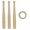 TIHOOD 4PCS Baseball Stand Baseball Stand Holder Wooden Base Ball Stand Display Holderaseball Bat (4 Packs) view 2