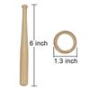 TIHOOD 4PCS Baseball Stand Baseball Stand Holder Wooden Base Ball Stand Display Holderaseball Bat (4 Packs) view 3