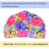 Honbay Pleated Swimming Cap Long Hair Swim Cap Bathing Cap, Non-Waterproof (Pink Blue) view 2