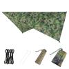 Azarxis Hammock Camping Tarp Rain Fly, Waterproof Tent Footprint Shelter Canopy Sunshade Cloth Picnic Mat for Outdoor Awning Hiking Beach Backpacking - Included Guy Lines & Stakes (Camouflage) view 1
