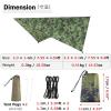 Azarxis Hammock Camping Tarp Rain Fly, Waterproof Tent Footprint Shelter Canopy Sunshade Cloth Picnic Mat for Outdoor Awning Hiking Beach Backpacking - Included Guy Lines & Stakes (Camouflage) view 2