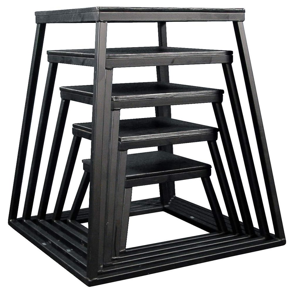 Ader Black Plyometric Platform Box (12''-36'' 5pcs Black)