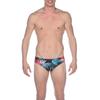 arena Men's Previous Season Print 3-Inch Brief Athletic Training Swimsuit, MaxLife Chlorine Resistant Fabric, Tropical Leaves, 40