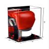 Better Display Cases Acrylic Vertical Boxing Glove Display Case with Mirror Case, Red Risers and Black Base 8" x 6" x 14" (A092/V18) view 2