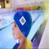 Arena Unisex Junior Unix II Swim Cap for Boys and Girls Ages 6 to 12 Lightweight Stretch Fabric Kids Pool Bathing Cap, One Size, Blue/Red view 3