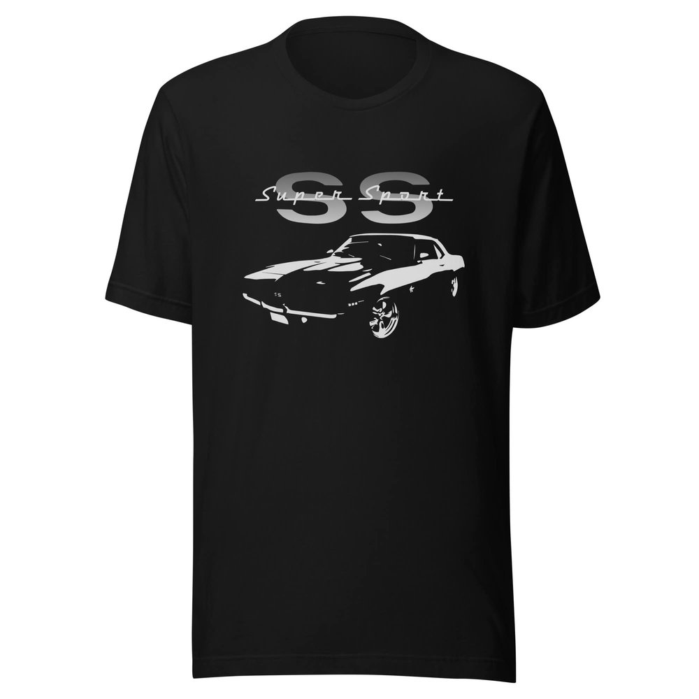 1969 Camaro SS Super Sport T-Shirt Black, Fan Gift, Unisex, Vintage, Retro, Classic, Racing