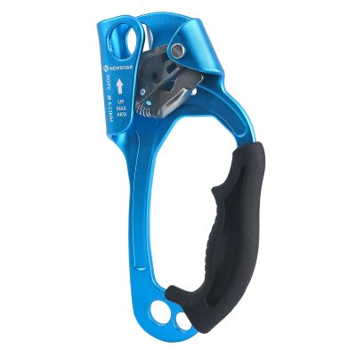 NewDoar Right Hand Ascender Rock Climbing Tree Arborist Rappelling Gear Equipment CE Certified Rope Clamp for 8~13MM Rope(Right Hand Pro Blue)