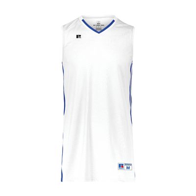 Russell Athletic Legacy Basketball Jersey White/Royal L