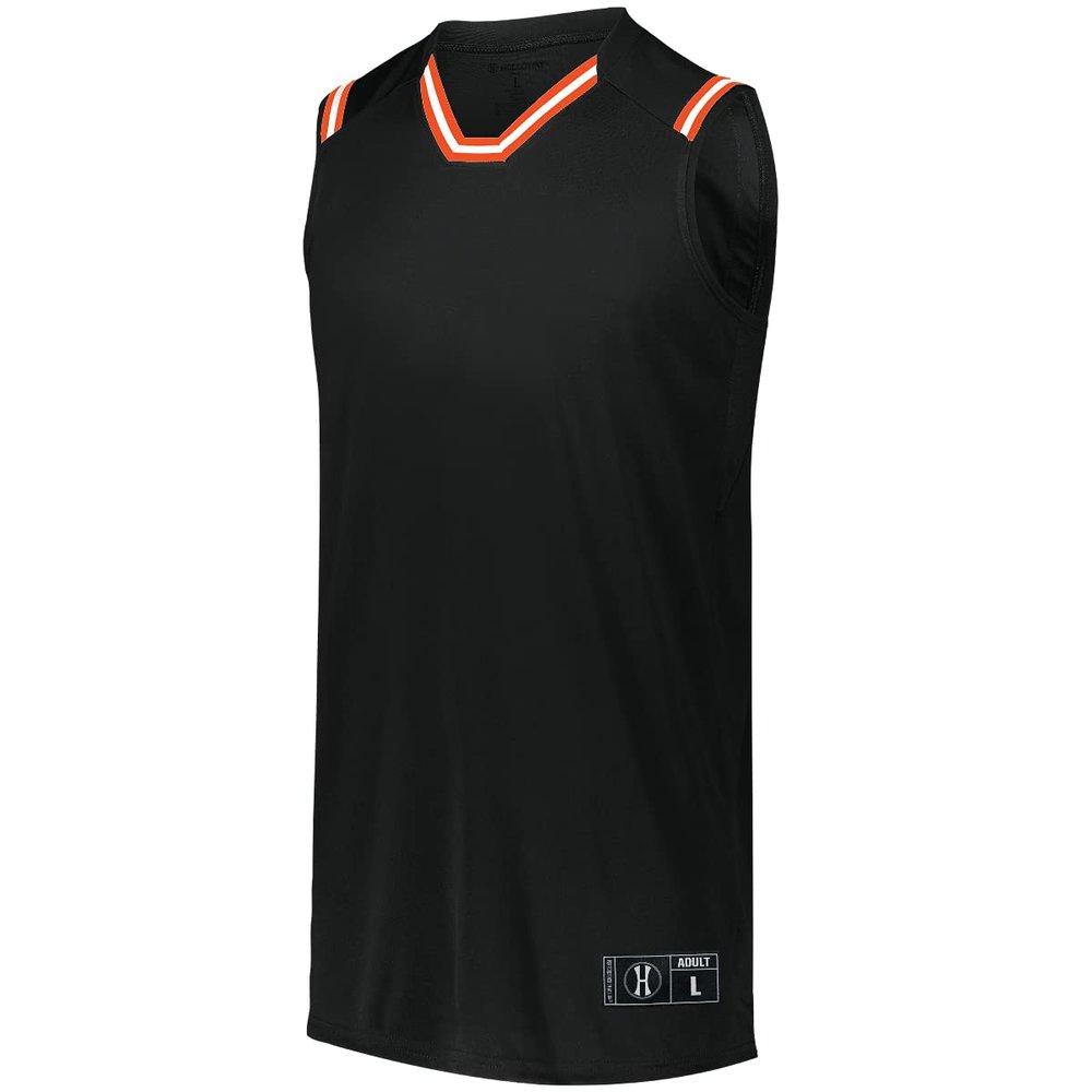Holloway Sportswear Boys Retro Basketball Jersey S Black/Orange/White