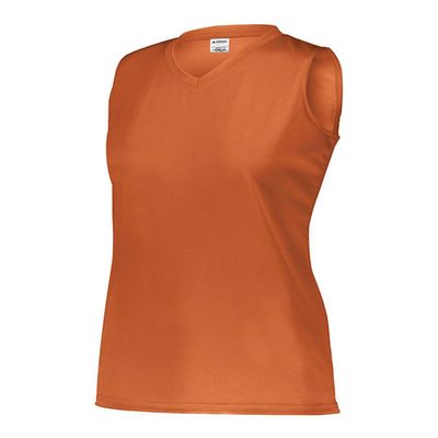 Augusta Sportswear Girls Sleeveless Wicking Attain Jersey, Orange, S