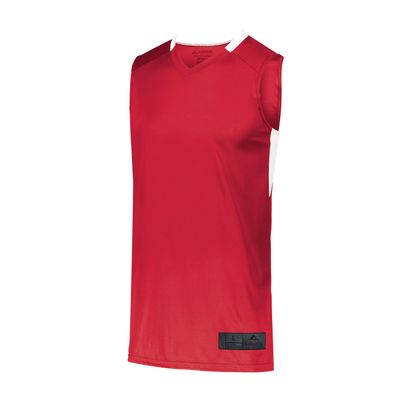 Augusta Sportswear Youth Step-Back Basketball Jersey, Red/White, L