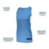 Augusta Sportswear Womens Step-Back Basketball Jersey, Columbia Blue/White, 2XL view 4