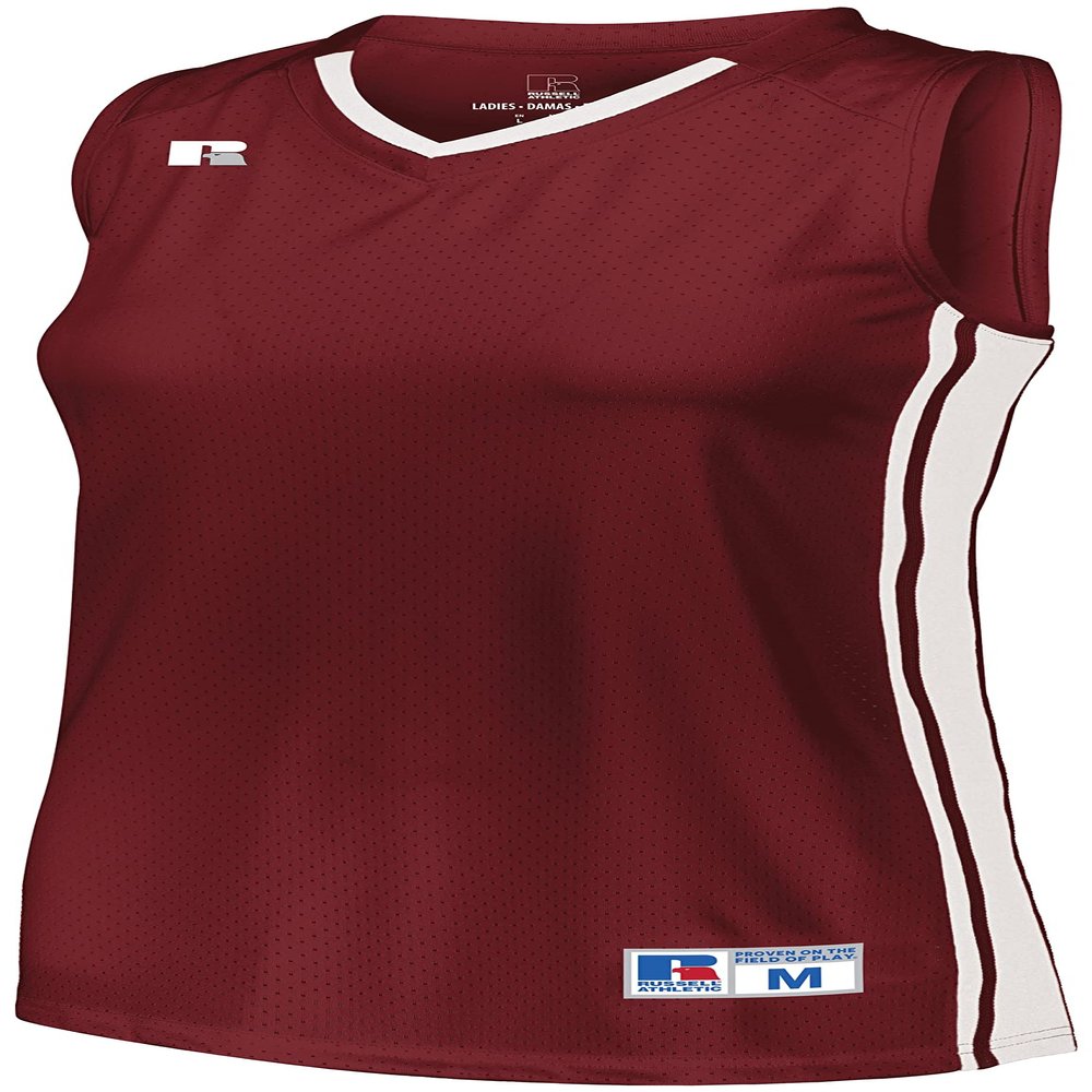 Russell Athletic Ladies Legacy Basketball Jersey Cardinal/White S