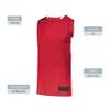 Augusta Sportswear Youth Step-Back Basketball Jersey, Red/White, S view 4