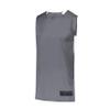 Augusta Sportswear Youth Step-Back Basketball Jersey, Graphite/White, M view 1
