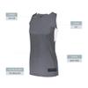 Augusta Sportswear Womens Step-Back Basketball Jersey, Graphite/White, M view 4