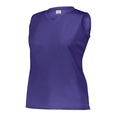 Augusta Sportswear Ladies Sleeveless Wicking Attain Jersey, Purple (HLW), 2XL