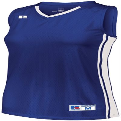 Russell Athletic Ladies Legacy Basketball Jersey Royal/White XL