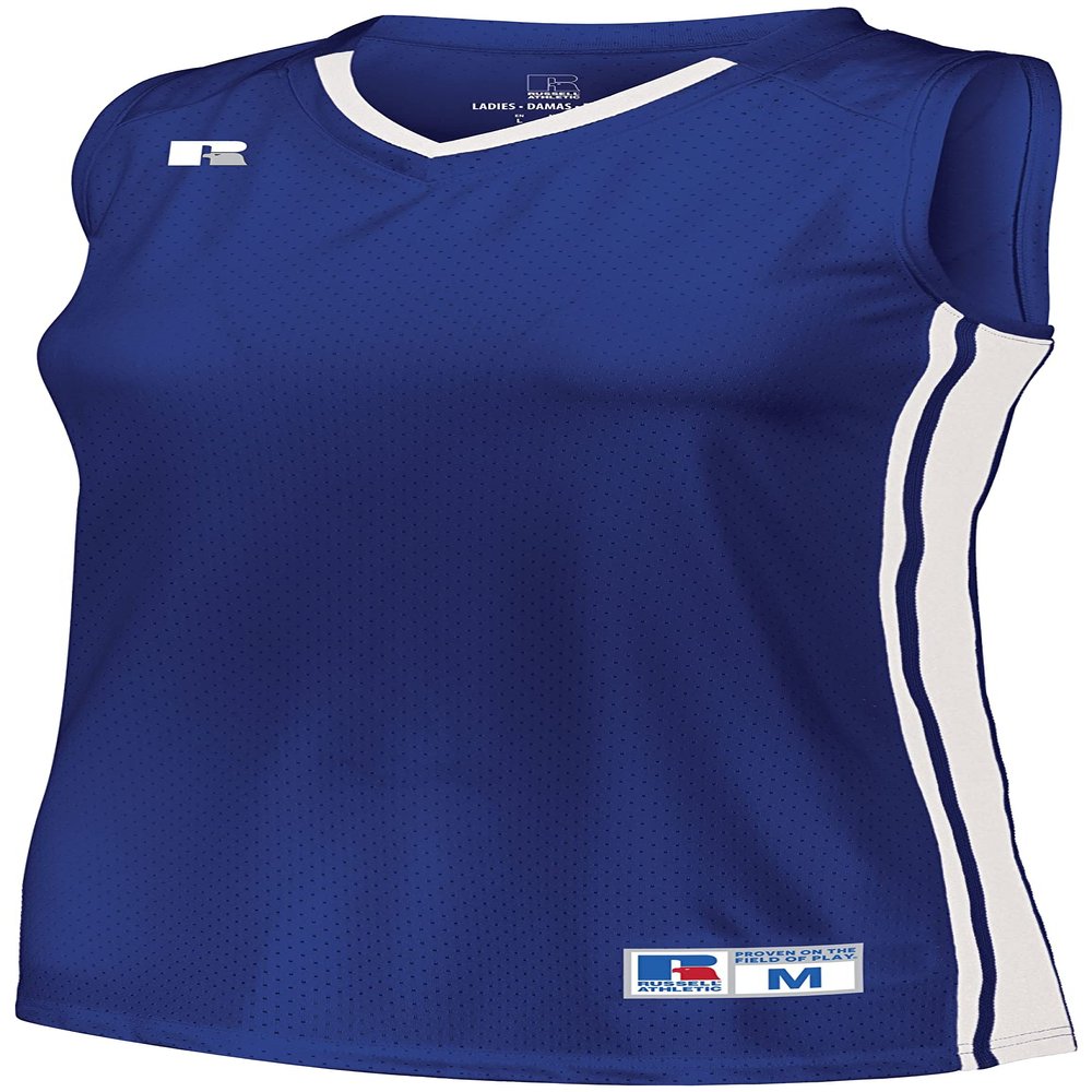 Russell Athletic Ladies Legacy Basketball Jersey Royal/White XL