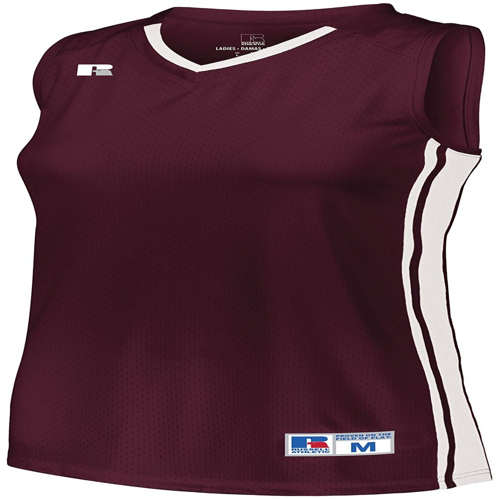 Russell Athletic Ladies Legacy Basketball Jersey Maroon/White L