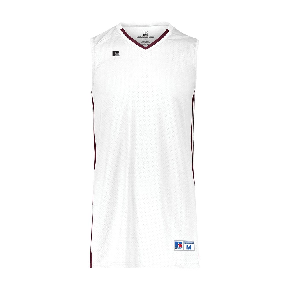 Russell Athletic Legacy Basketball Jersey White/Maroon M