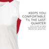 Augusta Sportswear Womens Step-Back Basketball Jersey, White/Red, XS view 4
