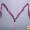 Pink/Black Full Size Hilason Horse Breast Collar Flat Braided Paracord 1" X 8Ft | Racing Barrel Rein Gifts view 2