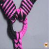 Pink/Black Full Size Hilason Horse Breast Collar Flat Braided Paracord 1" X 8Ft | Racing Barrel Rein Gifts view 4