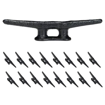 Simplified Living 6" Boat Dock Cleats: Electrophoretic Coated Black Boat Dock Cleats 16 Pack